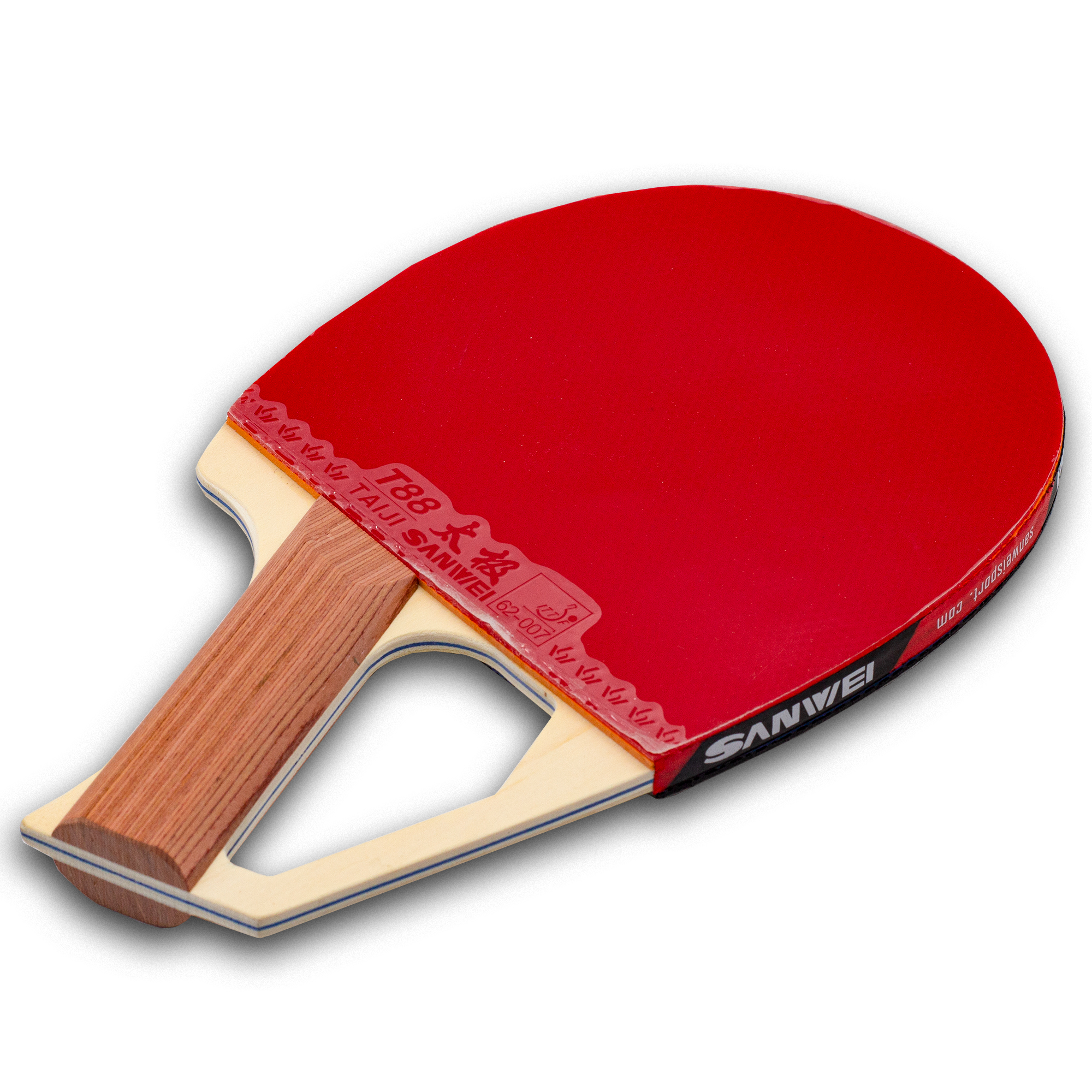 Table Tennis Is Played With A - Sanwei 10th Pistol Racket Pre-Assemble Bat