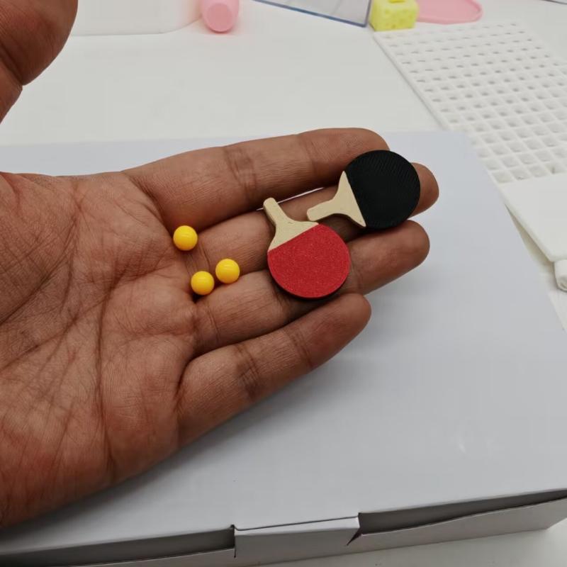 Table Tennis Games - 1Set Dollhouse Miniature Ping Pong Ball