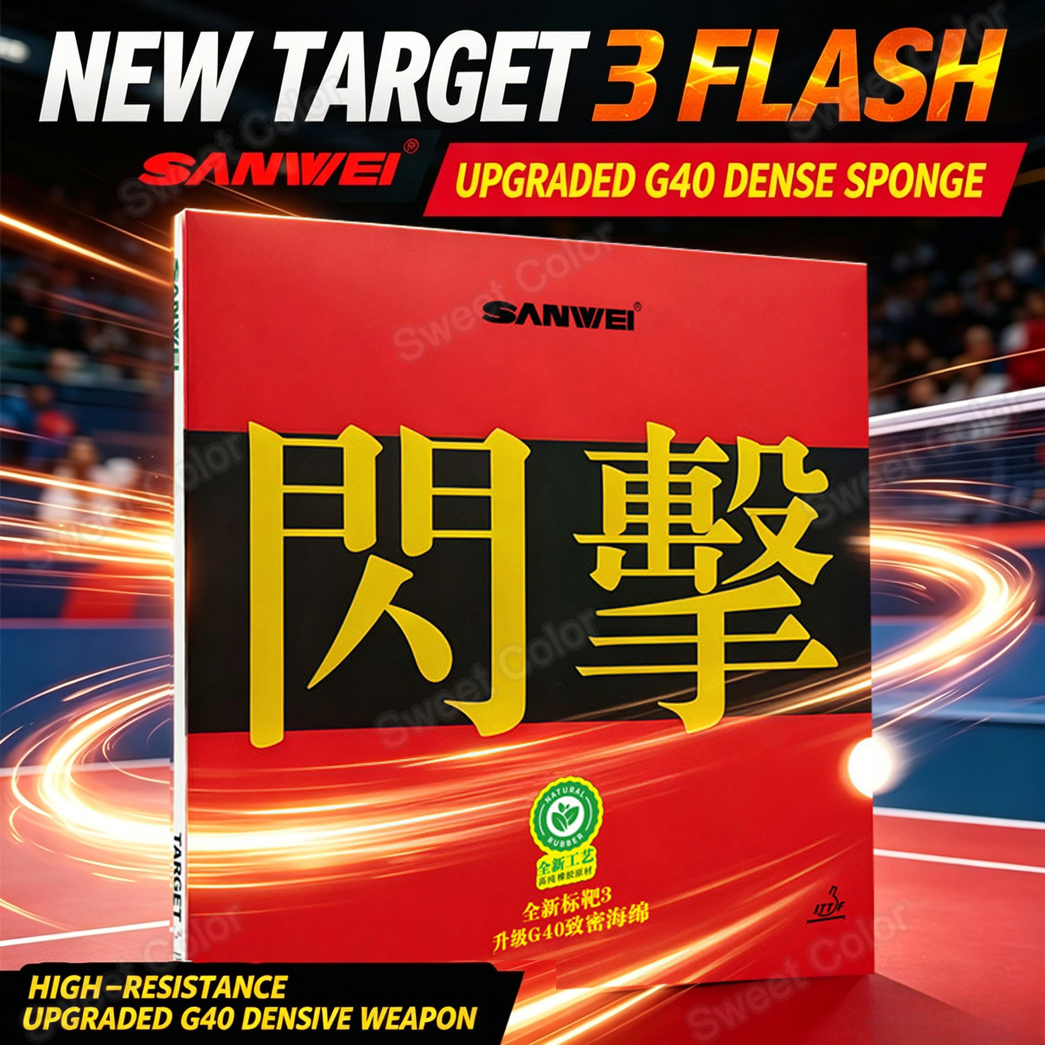 Table Tennis Games - SANWEI TARGET 3 BLITZ PingPong Rubber
