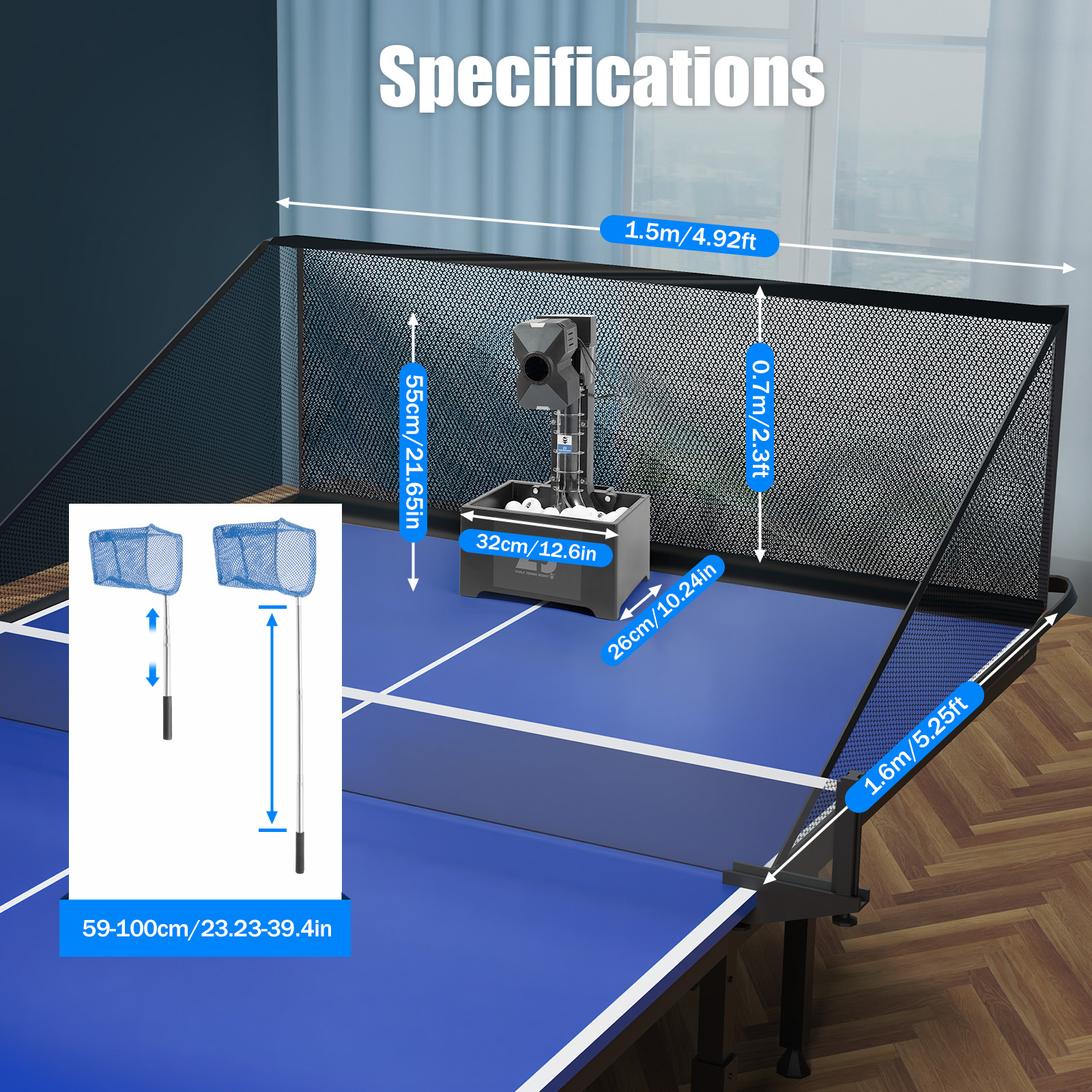 Table Tennis Robot with Net&10 - đánh giá và giá Table Tennis Vr