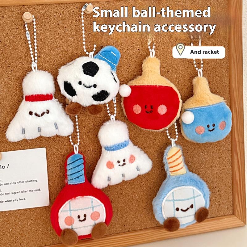 New Cute Cartoon Plush Ball De - đánh giá và giá Table Tennis Keychain