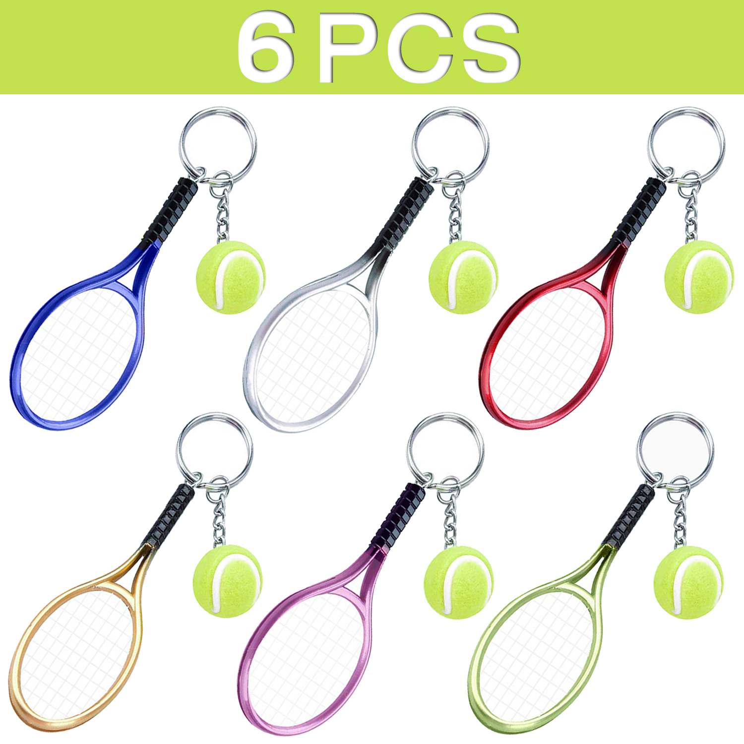 6Pcs Tennis Table Tennis Ping  - đánh giá và giá Table Tennis Keychain