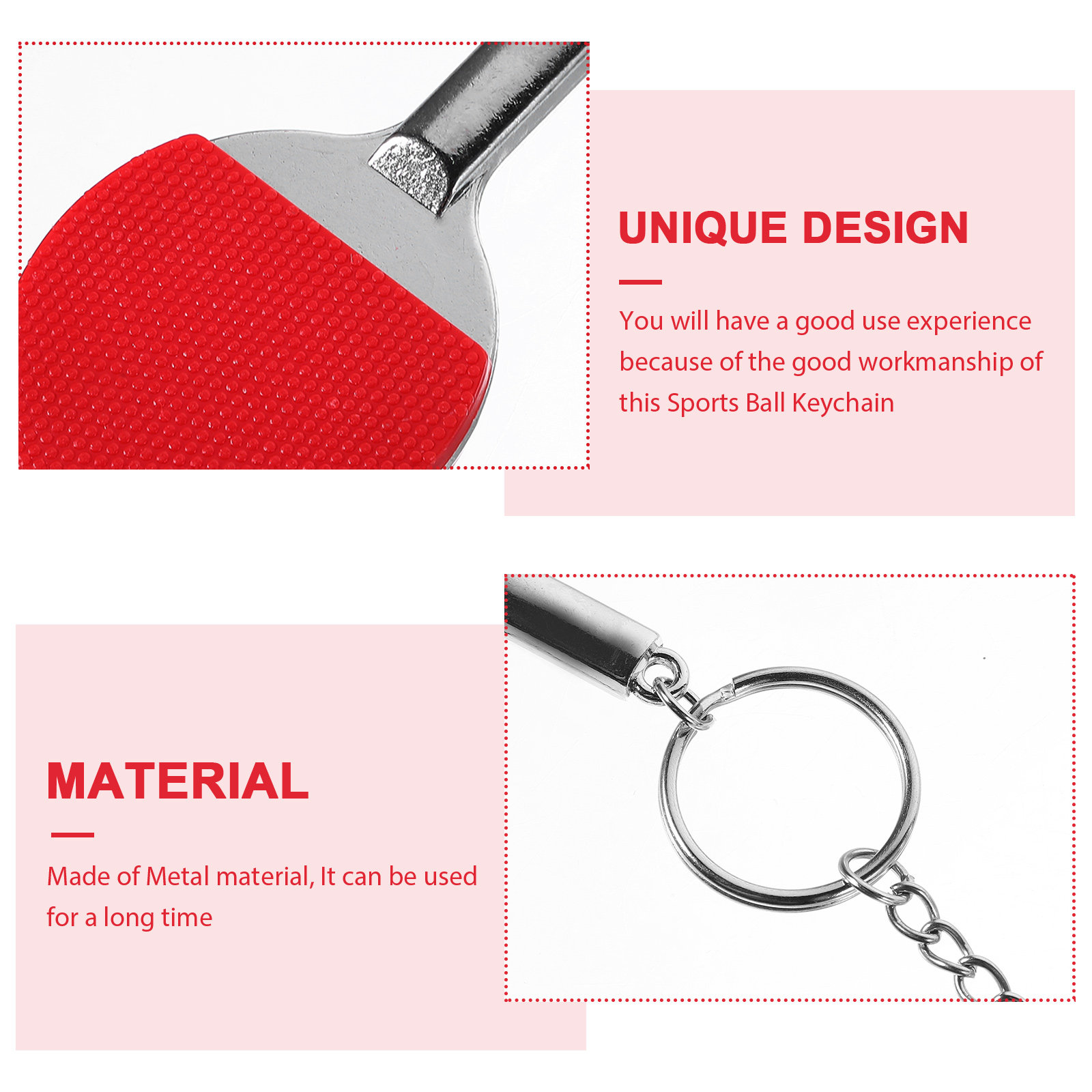 6Pcs Sports Ball Keychain Set  - đánh giá và giá Table Tennis Keychain