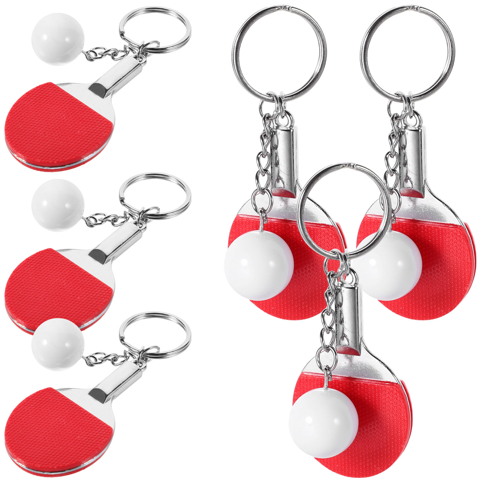 6Pcs Sports Ball Keychain Set  - đánh giá và giá Table Tennis Keychain